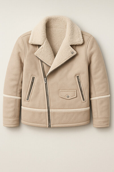 Fiyesmen kürklü suni deri erkek mont -1119-