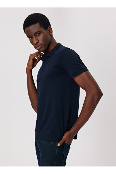 Lee Cooper Чоловіча футболка з коміром-поло, синя 232 LCM 242048 TWINS СИНЯ