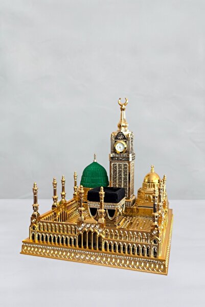 ay çerçeve Zirkon Taşlı Mescid-i Haram Tower Biblo 28*27 cm