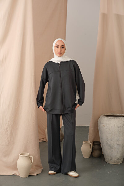 LOCCO Women's Çıma Detail Two-Piece Suit Anthracite