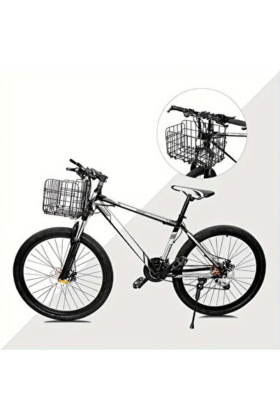 Streak Katlanır Bisiklet Sepeti Ön Gidon Uyumlu Eşya Taşıma Sepet Askılı Metal