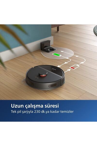 Philips Aqua Islak Ve Kuru Premium Temizlik Robot Süpürge, 230dk Uzun Çalışma, Ultra Emiş Gücü