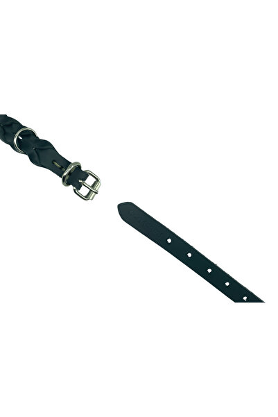 Rebel Dog Premium Hakiki Deri El Örgüsü Köpek Tasması 2.5x55 (DELİK MESAFESİ 41-50CM)