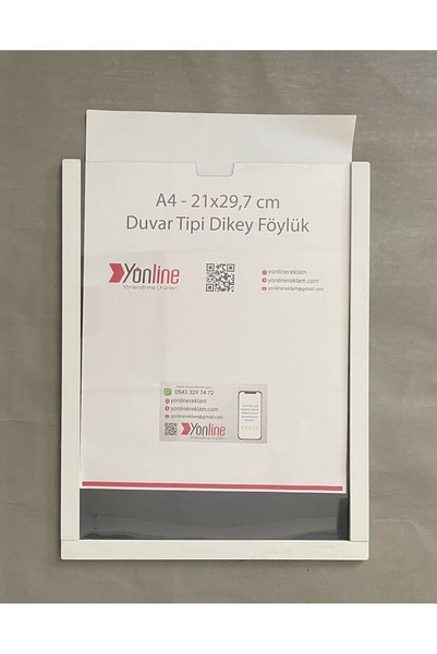 Yönline حامل رقائق زجاج شبكي من النوع الأبيض سهل الاستبدال مقاس A4 للجدار والباب