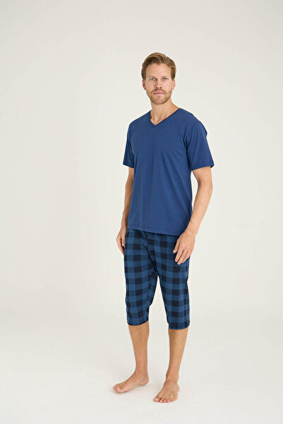 KLY Чоловічий комплект з V-подібним коміром та капрі в стильному дизайні