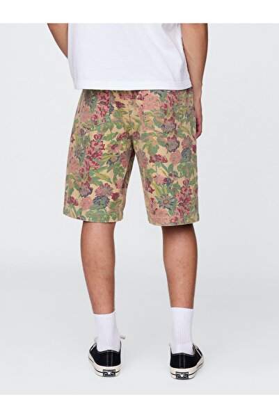 GAP Erkek Çok Renkli Çiçek Desenli Kanvas Şort