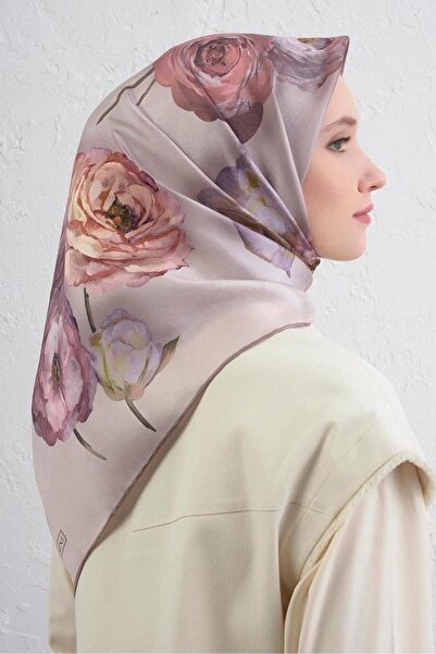 Armine Φουλάρι Sura Pure Silk 9419 - 06 Γκρι Μικτό σχέδιο