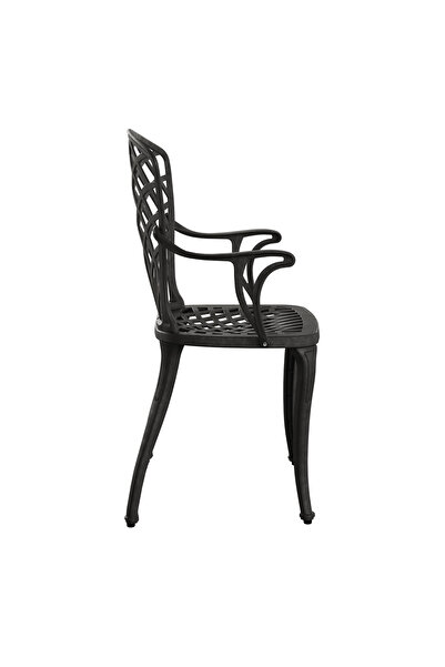 HubRom Set Mobilier Gradina HubRom, 1xMasa Rotunda(60x72), 2xScaun HITIT(43x42x50x92) Negru