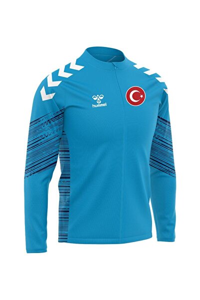 hummel Milli Takım Line Kamp Eşofman Üstü Turkuaz