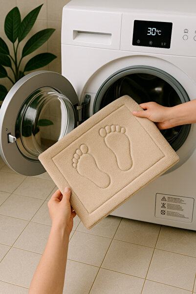 HOMEMOME Βαμβακερό χαλάκι ποδιών 40*60 Λευκό