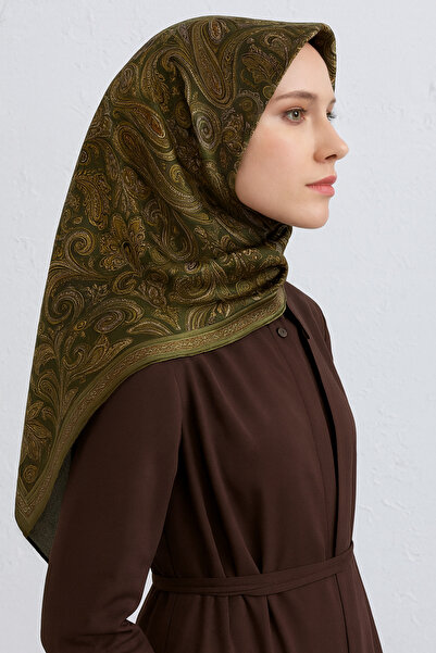 Armine Eșarfă din mătase pură Sura 9421 - 52 verde model mixt