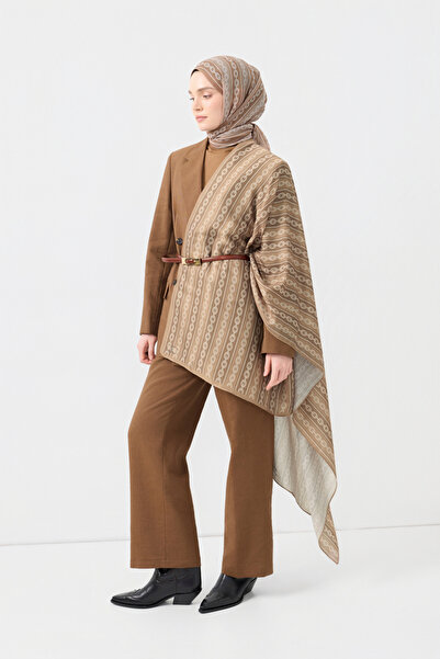 Qef Cotton Twill Şal Chain Camel