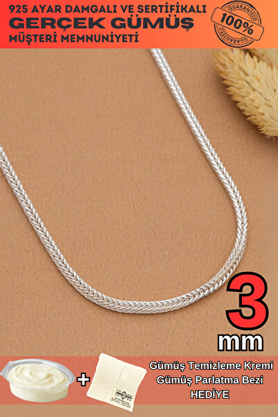 OSMANLI GÜMÜŞ Kadın Gümüş Kolye - 925 Ayar Gümüş Beyaz TilkiKuyruğu Model Kad...