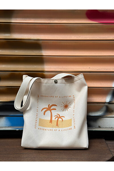 pamukcanta Desenli Kanvas Bez Çanta Yıkanabilir Metal Çıtçıtlı 35x38cm (KÜÇÜK BOY)