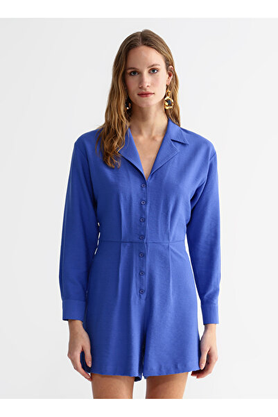 Fabrika Düz Çivit Kadın Tulum NORAL