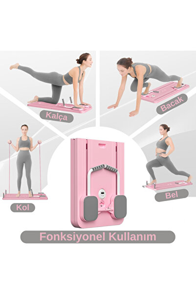 RELAXUS Pilates Reformer, Ev Tipi Pilates İstasyonu (Pilates Çorabı Hediye)