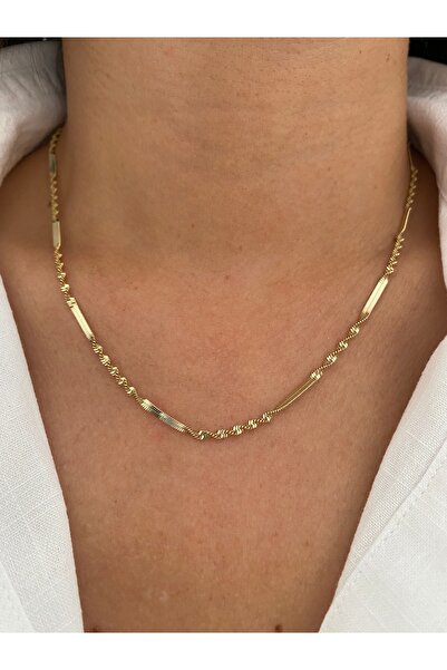 XUPİNGS 14Ayar Altın Rengi Singapur Kolye no2 model 45cm