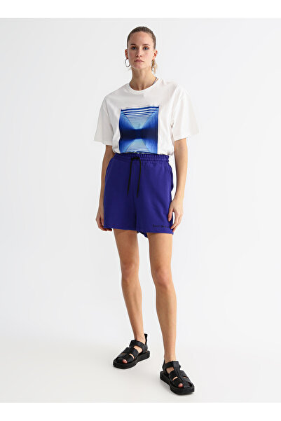 Black On Black Lastikli Bel Loose Fit Mor Kadın Şort K-tanı-1