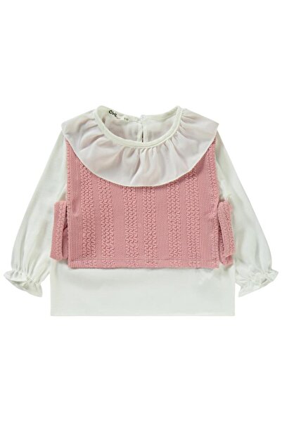 Civil Girls Knitted Patterned Set for Ages 2-5 - Powder2-3 Years