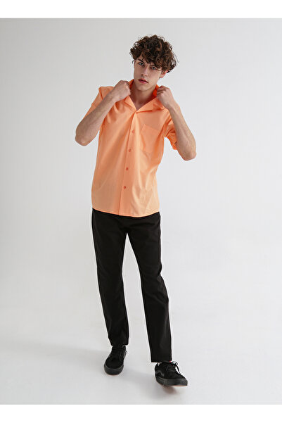 LİMON COMPANY Limon Kısa Kollu Gömlek, S, Somon