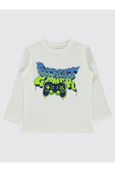 Civil Boys Street Gamer Printed 2-5 Years Old Sweatshirt - Ecru 3-4 Years Old