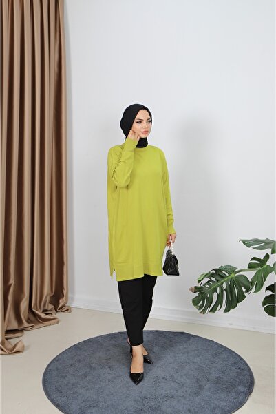 NİSUM MODA Slit Mercerized Tunic