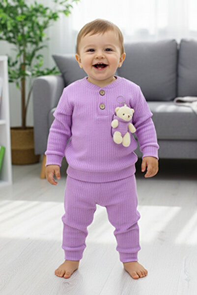 EYMİRGİYİM Teddy Bear Double Set Girl Boy Child Baby 1 Year Old, 2 Years Old,...
