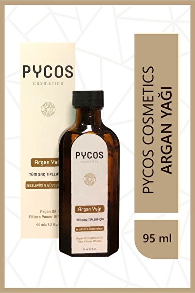 PYCOS COSMETICS Argan Yağı 95 Ml, Saç Uzatıcı , Güçlendirici, Kırılma Önleyici, Yumuşatan Yoğun Argan Saç Bakım Yağı