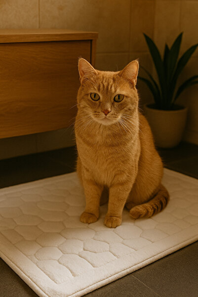 HOMEMOME Βαμβακερό χαλάκι μπάνιου Pebble 2 τεμαχίων Λευκό 60*100 & 50*60