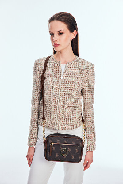 U.S. Polo Assn. Geantă de umăr Kahvedesen pentru femei Us8704 Exclusiv online