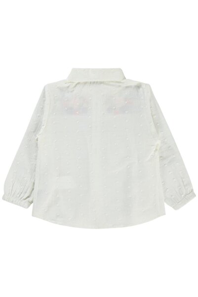 Civil Girls Çiçek Nakışlı 2-5 Yaş Gömlek - Ekru2-3 Yaş