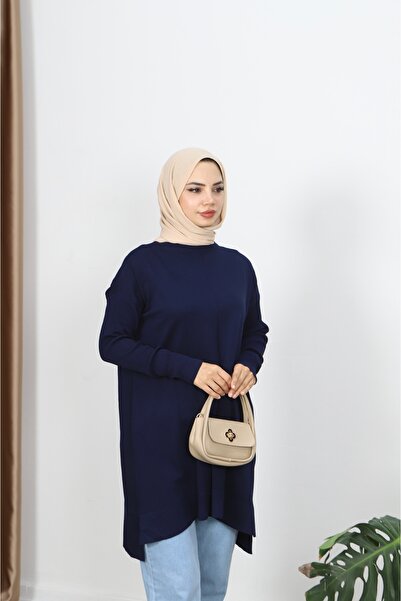 NİSUM MODA Τονίκ με ριμπέλ μανίκια και μερσεριζέ επένδυση