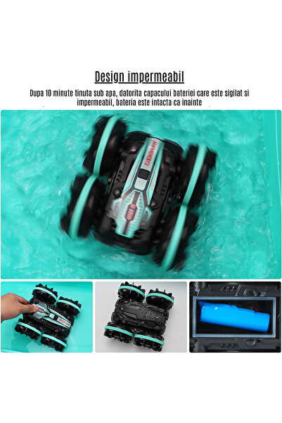 LEBLOU Remote control car amphibious 4x4 monster truck, 12 km/h, waterproof allroad, 360 degree rotation