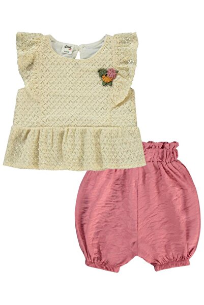 Civil Baby Sleeve Ruffled Lace 6-18 Months Set - Ecru12-18 Months