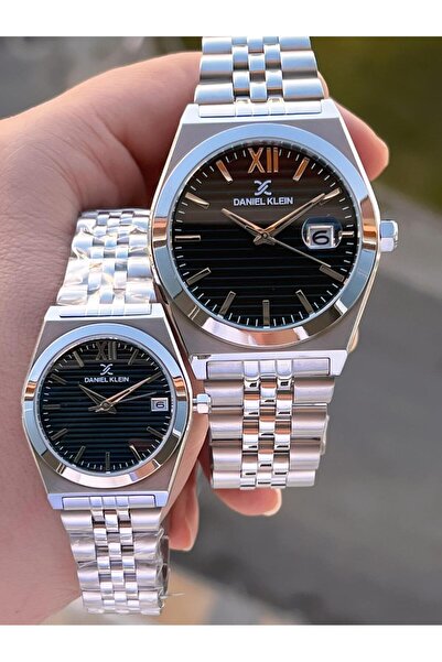 Daniel Klein Couple's Combination - Couple's Watch, Steel Band, Calendar Dial, 3 Atm B13908X6