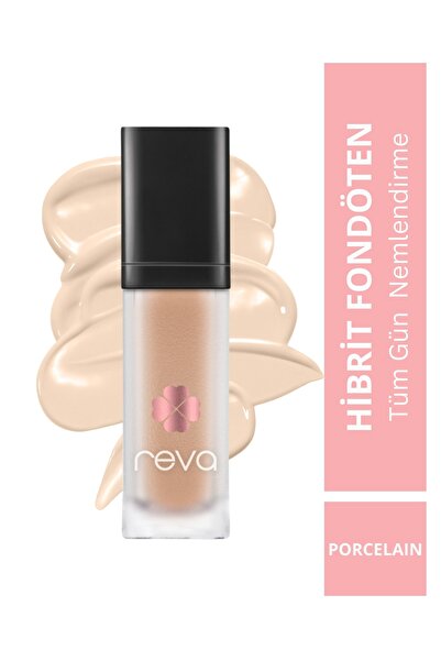REVA Hibrit Fondöten & Hybrid Foundation Porcelain Spf 20 - No: 502 - Vegan &...