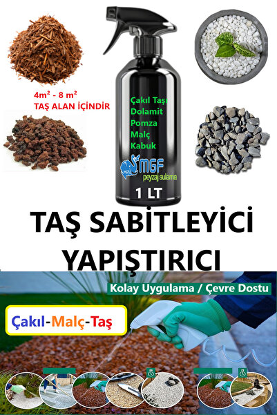 MGF PLAST Mgf 1 litre. Taş, Çakıl, Kabuk Bağlayıcı Sabitleyici Yapıştırıcı Ta...