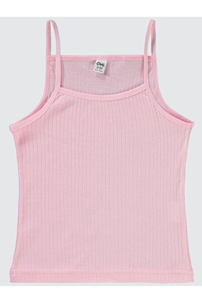 Civil Girls Ribbed Striped 2-Piece Undershirt Set for Ages 2-10 - Ecru2-3 Years