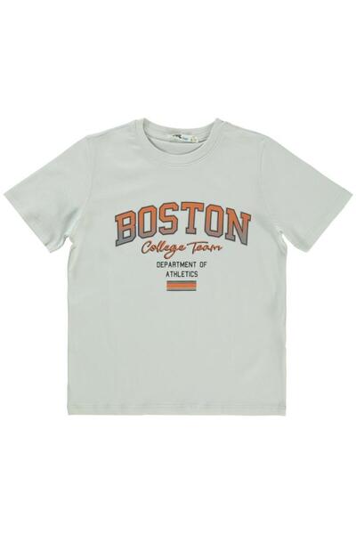Civil Boys Tricou cu imprimeu Boston pentru copii 6-9 ani - Gri 9-10 ani