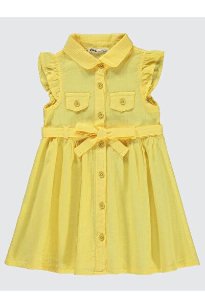 Civil Girls 2-5 Yaş Elbise - Sarı3-4 Yaş