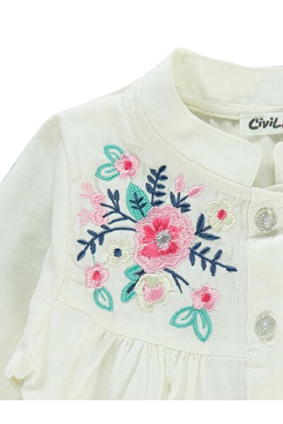 Civil Girls Valon Sleeve 2-5 Years Old Shirt - Ecru2-3 Years Old