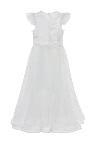 Civil Girls Bağcıklı 6-14 Yaş Abiye - Beyaz8-9 Yaş