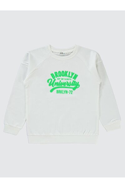 Civil Boys Brokoklyn Nakışlı 6-9 Yaş Sweatshirt - Ekru8-9 Yaş