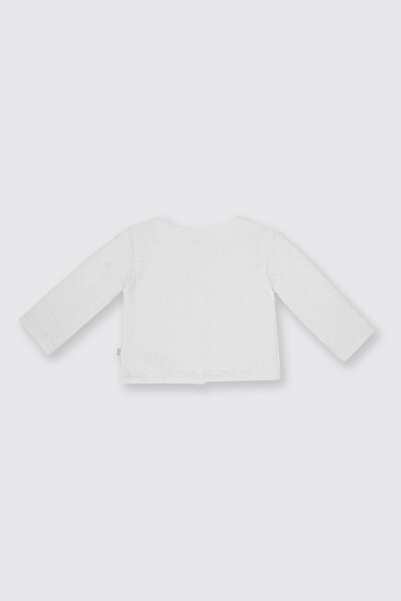 Panço Newborn Floral Patterned White Jacket