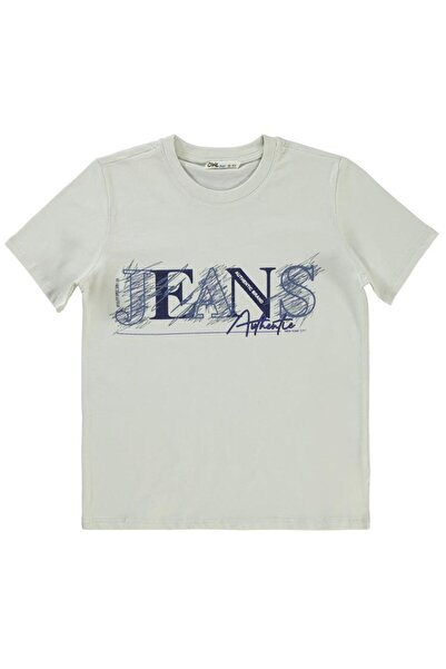 Civil Boys Μπλουζάκι με στάμπα τζιν για 10-13 ετών - Γκρι 11-12 ετών