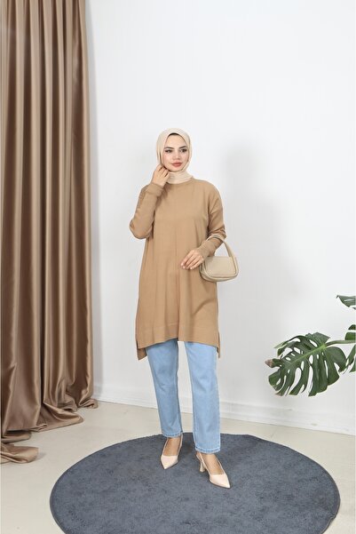 NİSUM MODA Τονίκ με ριμπέλ μανίκια και μερσεριζέ επένδυση