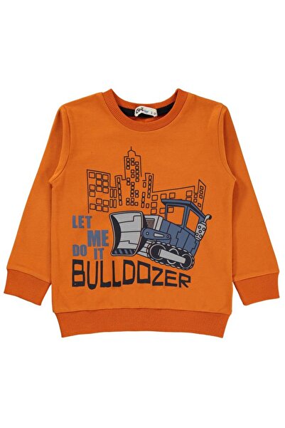 Civil Boys بلوزة بولدوزر مطبوع للأعمار من 2-5 سنوات - برتقالي للأعمار من 2-3 ...