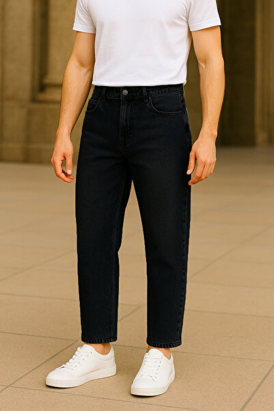 CEDY DENIM Чоловічі джинси з високою талією і вузькими штанинами - Стиль Mom Jean C333-чорні