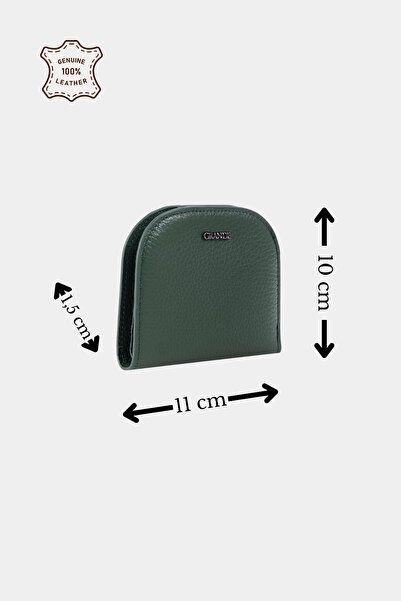 Grande 2817 Натуральна шкіра Овальний дизайн Мінімалістичний гаманець Flother Зелений колір крокодила