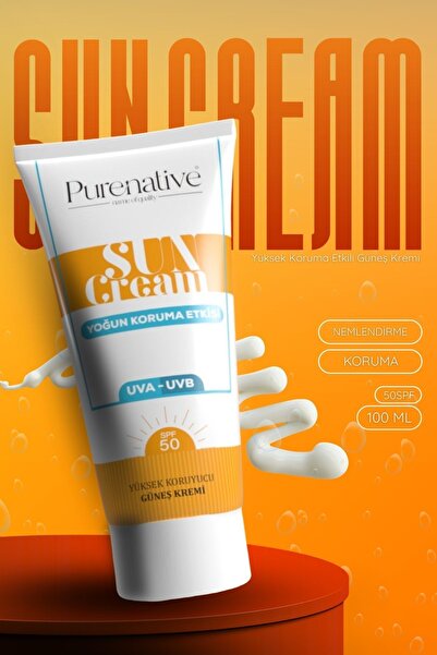 PURENATIVE 100 ml Yüksek Koruyucu Güneş Kremi